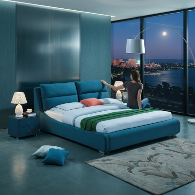 Design Lederbett Schlafzimmer 3tlg. Set 2x Nachttisch Luxus Betten Möbel