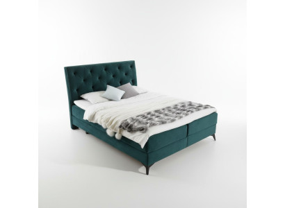 Luxus Boxspring postel Textilie Hotel zelená postele ložnice nábytek design samet Nové
