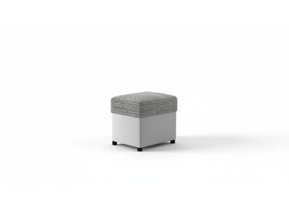 Hocker Polsterhocker Fuß Ablage Möbel Wohnen Sitzbänke Sitz Textil Grau