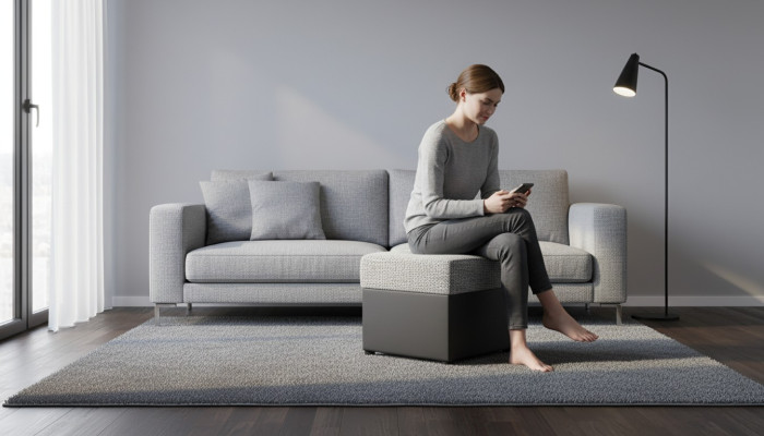Polster Design Hocker Design Fußhocker Ottomane Sitz Textil Chaise Lounge