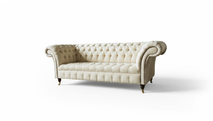 Chesterfield krémový textilní obývací pokoj Nový kreativní moderní design luxusního nábytku pohovka