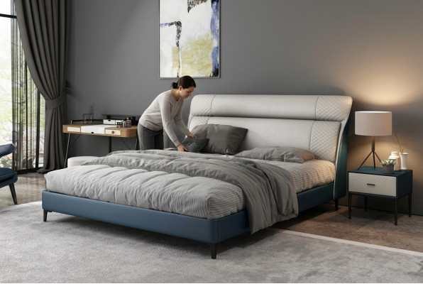 Luxus Hotel Betten Doppel Bett Design Holz Modern Möbel Schlafzimmer