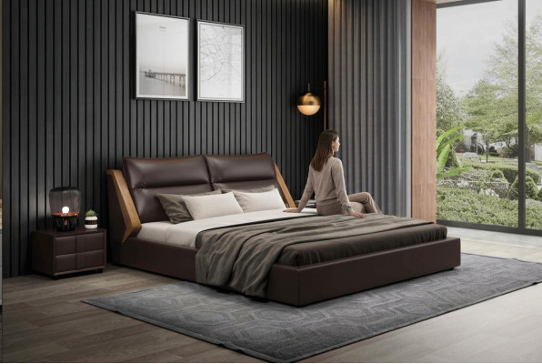 Bett Polster Design Luxus Doppel Hotel Betten Ehe 180x200cm Schlaf Zimmer Leder