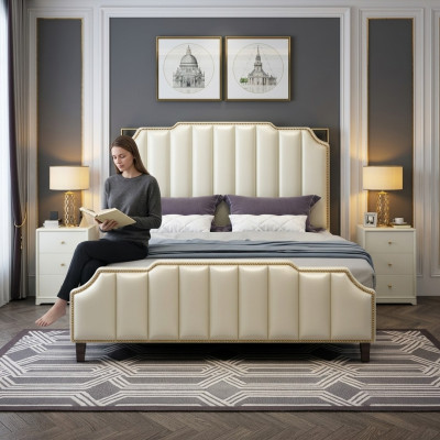 Bett Polster Design Luxus Doppel Hotel Betten Ehe 180x200cm Schlaf Zimmer