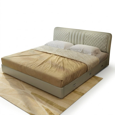Stoff Design Bett Doppel Betten Luxus Ehe Modernes Hotel Gestell Schlaf
