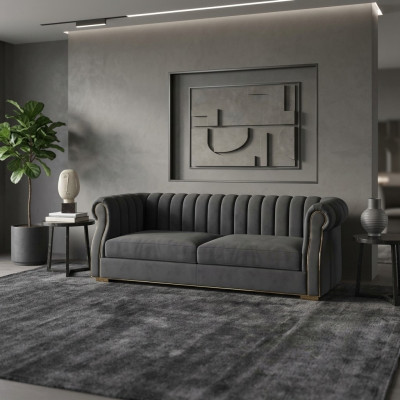 Designer Pohovka 3 Místná Moderní Pohovky Čalouněné Design Pohovka Třísedadlová
