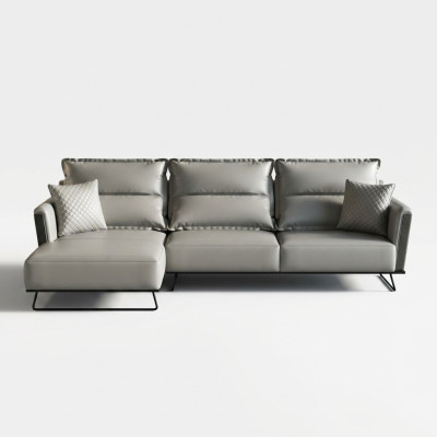 Designer Ledersofa Ecksofa Polster Eck Couch Sitz Eck L Form Garnitur Sofa