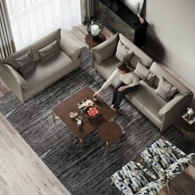 Sofagarnitur 3+2 Sitzer Italienische Möbel Wohnlandschaft Sofas Couchen