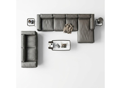 Ecksofa Sofa Couch Polster Wohnlandschaft Eck Sofas Garnitur L Form Grau