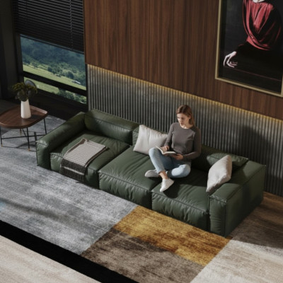 Sofa 4 Sitzer Big xxl Couch Sofas Couchen Wohnzimmer Design Viersitzer