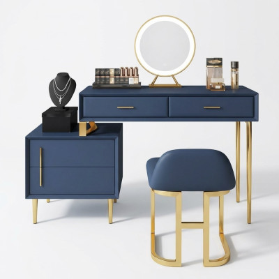 Schminktisch Spiegel Hocker Komplett Deko Set Kommode Schlafzimmer Neu