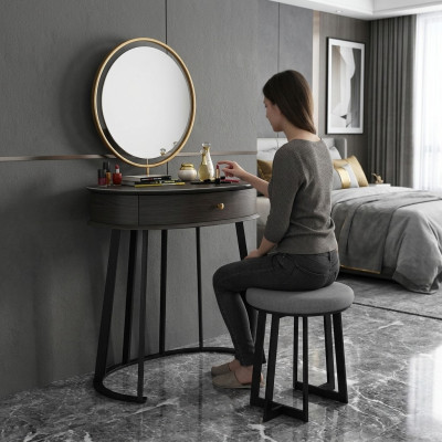 Schminktisch Spiegel Stuhl Luxus Konsole Kommode Schlafzimmer 2tlg.