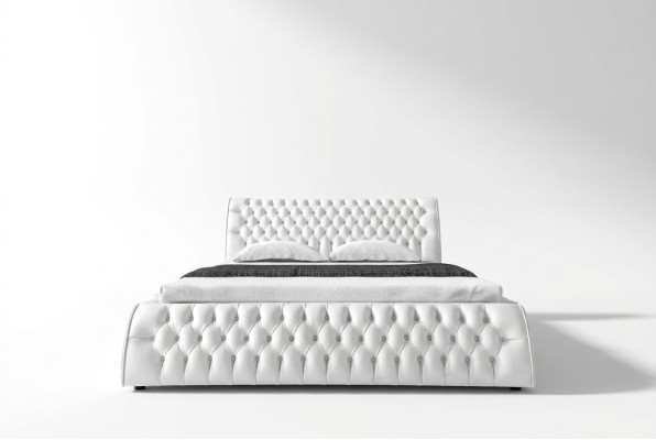 Chesterfield Bett Polster Design Doppel Hotel Betten 180x200 Schlafzimmer Leder