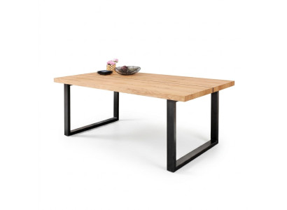 Kovové nohy stůl přírodní dřevo nový klasický posuvný loft stín 180x90.