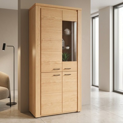 Vitrine Anrichte Schrank Kommode Holz Möbel Stil Wohnzimmer Kollektion Vitrinen