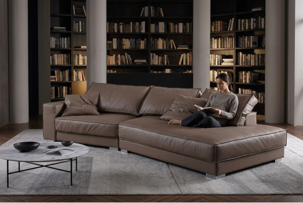 Moderne Sofas Ledersofa Couch Sofa Ecke Design Eck Ecksofa L-form