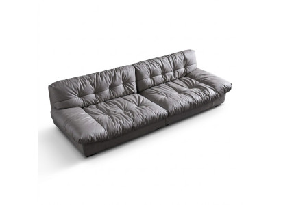 Big xxl Wohnzimmer Leder Modernes Design Sofa Couch 4 Sitzer Textil
