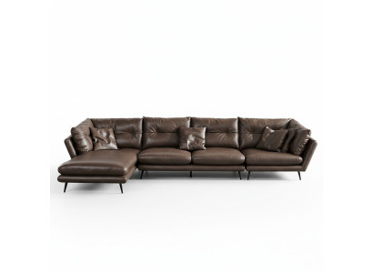 Ledersofa Couch Wohnlandschaft Eck Design Modern Sofa Ecksofa L-Form