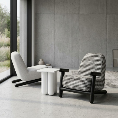 Luxus Design Möbel Moderner Design Sessel 63*80cm Textil Wohnzimmer