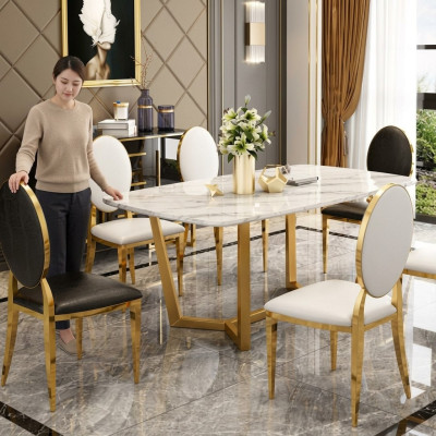 Design Jídelní stůl Moderní Mramor Jídelna Obývací pokoj Kuchyň Stoly Stůl