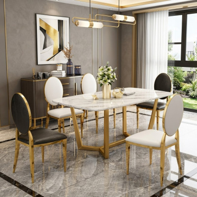 Design Jídelní stůl Moderní Mramor Jídelna Obývací pokoj Kuchyň Stoly Stůl
