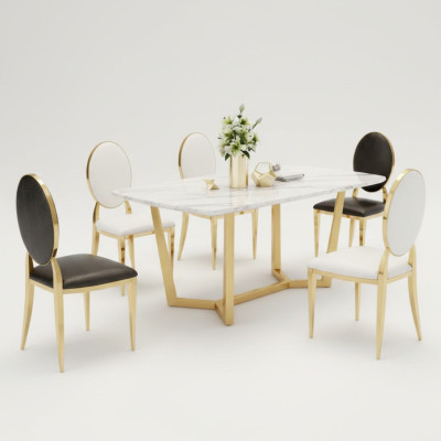 Design Jídelní stůl Moderní Mramor Jídelna Obývací pokoj Kuchyň Stoly Stůl