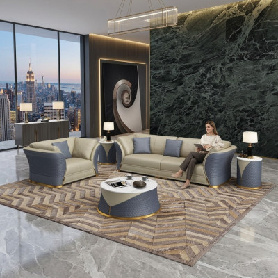 Sofagarnitur 4+1 Sitzer Couch Polster Garnitur Möbel Italienische Design Sofa