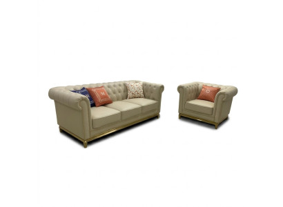 Klasická luxusní sedací sestava Chesterfield 3+2+1 místnáí sada Nábytek Sedací soupravy Nový