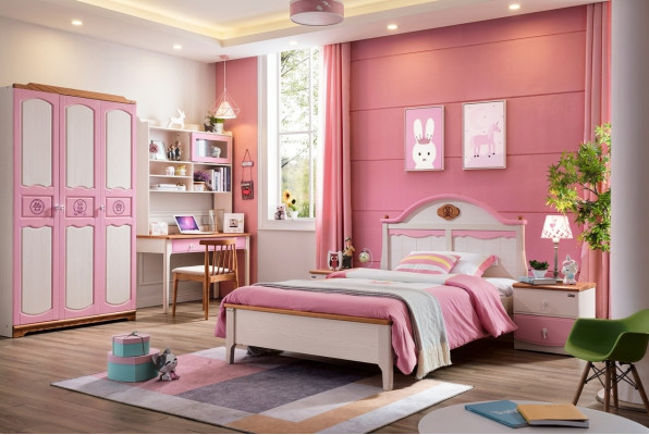 Modern Schrank Kommode Tisch Holz 5tlg. Schlafzimmer Jugend Kinder Zimmer Set