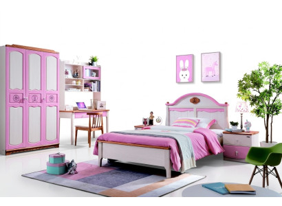 Modern Schrank Kommode Tisch Holz 5tlg. Schlafzimmer Jugend Kinder Zimmer Set