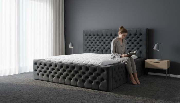 Chesterfield postele moderní hotelová postel manželská postel Nová Moderní king size postel