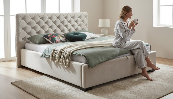 Ložnice hotelová postel 180x200 Chesterfield nová luxusní manželská postel