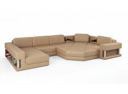 Obývací krajina Design Moderní Pohovka Rozkládací Pohovka Pohovka U-Formě Kožená Pohovka Pohovka Textilie Nový