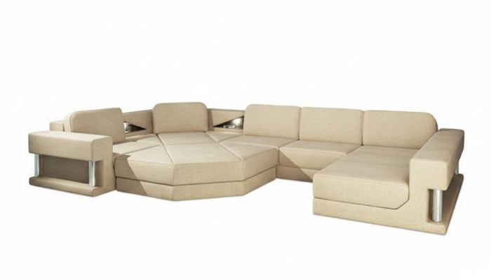 Ecksofa Polster Sitz Stoff Couch Sofas Couchen U Form Wohnlandschaft Möbel Neu