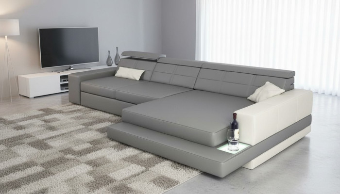 XXL pohovka rohová sedací souprava kůže design moderní sedací souprava L-tvar