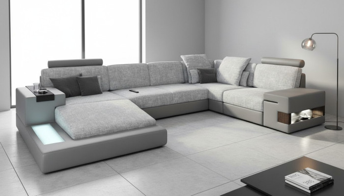 U-Form nábytek pohovka Postele Funkce Potah Tkanina Moderní Design Sofá nové pohovky