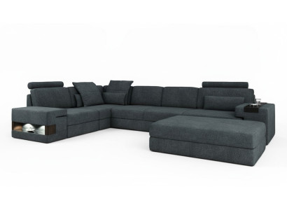 Design Pohovka Rozkládací Rok Elegance s Podnoží Sedací soupravy Obývací pokoj L-tvar Moderní Luxusní