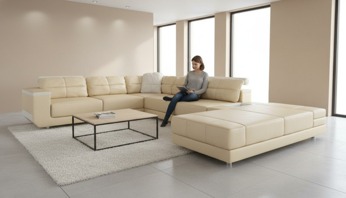 Sofa Eckcouch Couch Design Polster Ecksofa Wohnlandschaft U Form Sofas Couchen