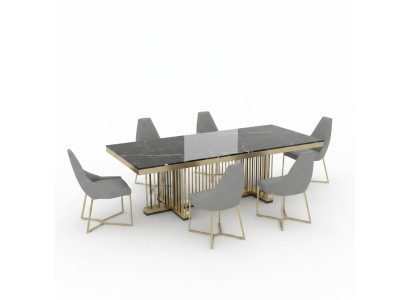 Nábytek Stůl Stoly Jídelna Design Kuchyň Luxus Moderní Mramorový Jídelní Stůl 90x160