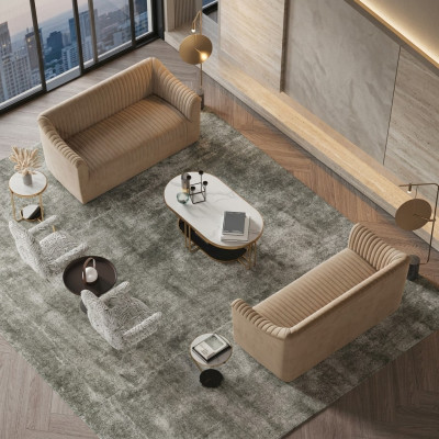 Sedací souprava 2+2 místná obývací stěna Sedací soupravy pohovky Sofa Sedačka Design Pohovka Lounge Nábytek