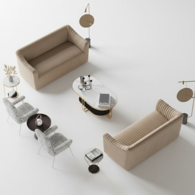 Sedací souprava 2+2 místná obývací stěna Sedací soupravy pohovky Sofa Sedačka Design Pohovka Lounge Nábytek
