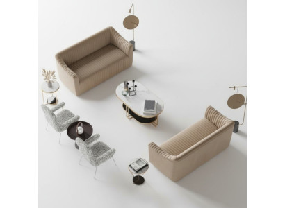 Sedací souprava 2+2 místná obývací stěna Sedací soupravy pohovky Sofa Sedačka Design Pohovka Lounge Nábytek