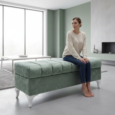 Designer Hocker Chaiselounge Wohnzimmer Modern Sitzbank Fußhocker 140 x 43cm Neu