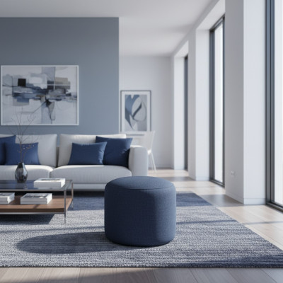 Moderní kulatá židle designová stolička podnožka dílčí židle Chaiselounge čalouněná