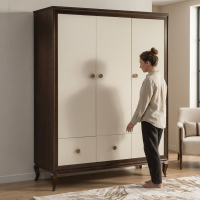 Schlafzimmer Kleiderschrank Holz Schrank Schränke Designer Schrank Möbel Neu
