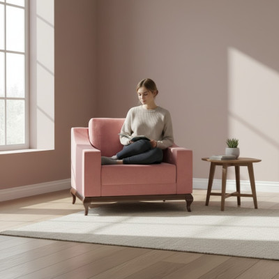 Křeslo Design nábytek klasický styl obývací pokoj 95 x 100 cm Lounge Křeslo Nový