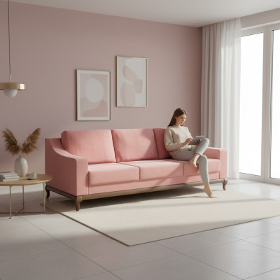 Sofa 3 Sitzer Schlafsofa Dreisitzer Modern Stil Möbel Designer mit Bettfunktion
