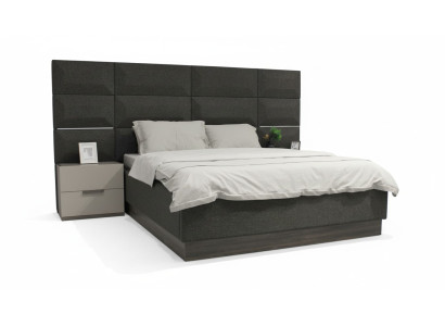 Luxus ložnice Sada Designová postel 2x noční stolek Dřevo Zcela nová 3dílná.