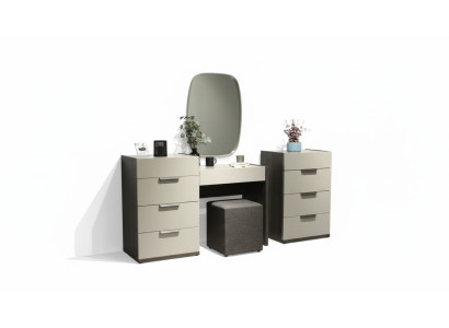 Šminkovací stůl se zrcadlem Make Up ložnice Design nábytek dřevo 2ks. Nové