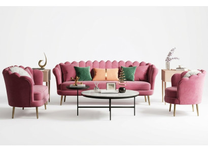 Couch Nábytek Relaxační Sedací Design Pohovka Obyčej Sofa 3 Místný Samet Nový